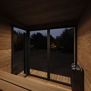 SaunaLife Model GL6B Garden Luxury Series Outdoor Home Sauna Kit, DIY, Paint Included, Up to 6 Persons SL-MODELGL6B