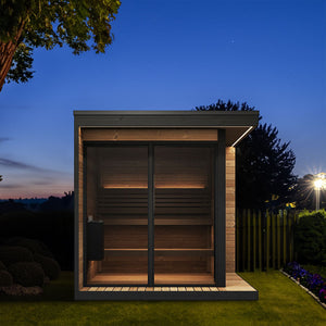 SaunaLife Model GL6 Garden Luxury Series Outdoor Home Sauna Kit, Up to 6 Persons SL-MODELGL6