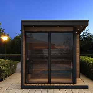 SaunaLife Model GL6 Garden Luxury Series Outdoor Home Sauna Kit, Up to 6 Persons SL-MODELGL6