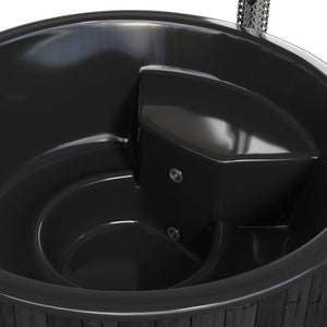 SaunaLife Model S6B Soak-Series Home Wood-Burning Hot Tub, Black, Up to 7 Persons SL-MODELS6B