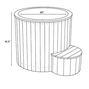 SaunaLife Natural finish Model S1N 1-Person Cold/Hot Immersion Tub 128694