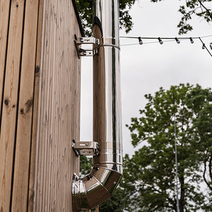 HUUM Sauna Wood Stove Chimney Set, Thru-Wall Backside Connection H310202