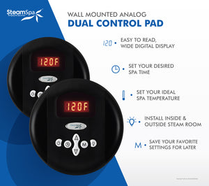 SteamSpa Programmable Dual Control Panels G-SC-2-75