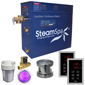 SteamSpa Royal 9 KW QuickStart Acu-Steam Bath Generator Package RYT900