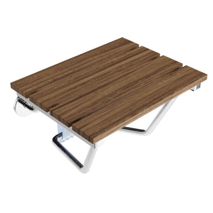SteamSpa Teak Wood Wall Mounted Folding Shower Seat SS-F