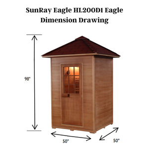 SunRay Eagle 2-Person Outdoor Traditional Sauna HL200D1