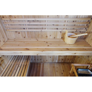 SunRay Hampton 3-Person Indoor Traditional Sauna Double Bench 300TN