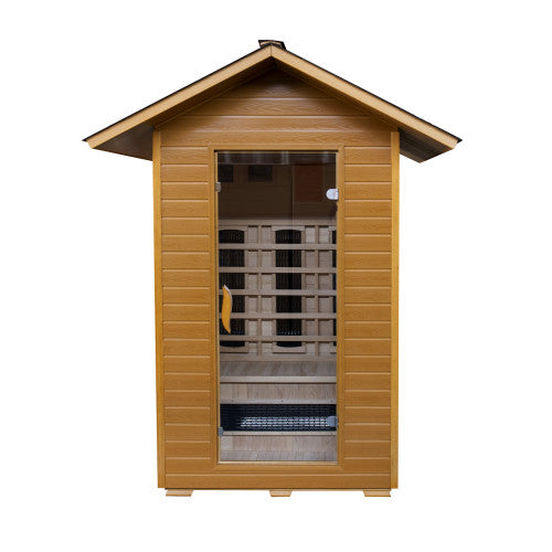 SunRay Sauna Burlington 2 Person Outdoor Infrared Sauna - Rapid Halogen Heating HL200D3