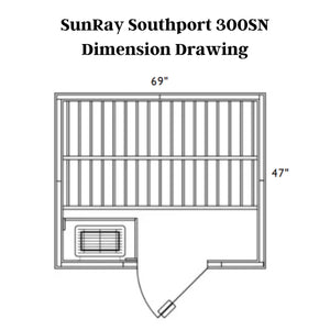 SunRay Southport 3 Person Traditional Sauna 300SN