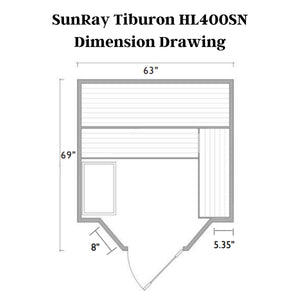 SunRay Tiburon 4-Person Indoor Traditional Sauna HL400SN