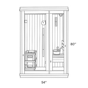 SunRay Aston 1-Person Indoor Traditional Sauna HL100TN