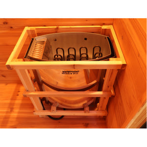 SunRay Denali 4-Person Contemporary Outdoor Sauna with Harvia Heater 400D5