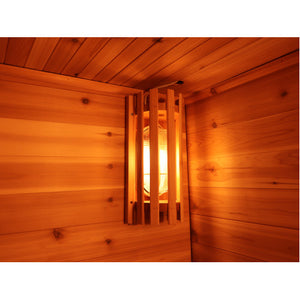 SunRay Seneca 3-Person Contemporary Outdoor Sauna With Harvia Heater 300D5