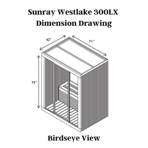 Sunray Westlake 3 Person Indoor Traditional Sauna 300LX