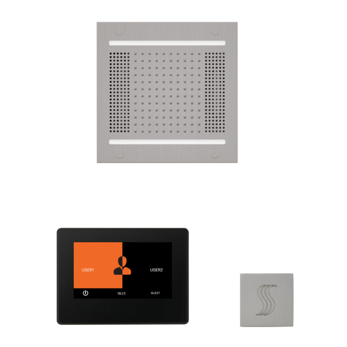 ThermaSol Wellness Hydrovive14 Steam Package with 7" ThermaTouch Square WH14STP7S