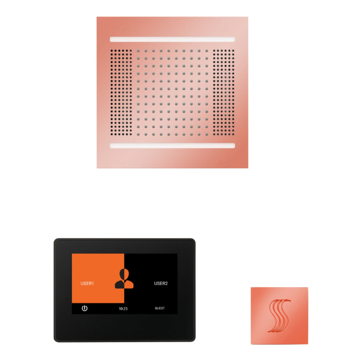 ThermaSol Wellness Hydrovive14 Steam Package with 7" ThermaTouch Square WH14STP7S