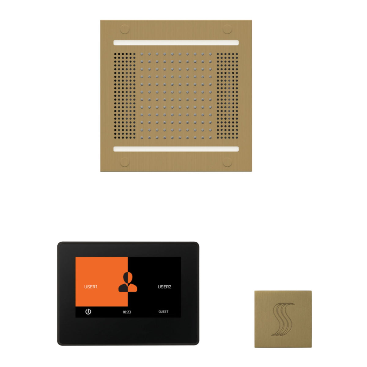 ThermaSol Wellness Hydrovive14 Steam Package with 7" ThermaTouch Square WH14STP7S