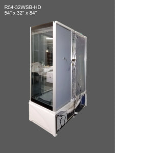 The Luxury Shower Room Empireshower L Heavy Duty Steam Shower with Whirlpool Tub and Bluetooth Audio 54x32x85 ER54-32WSB-HD