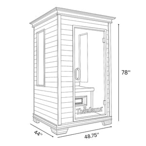 TheraSauna One -Two Person FAR Infrared Sauna TS4746