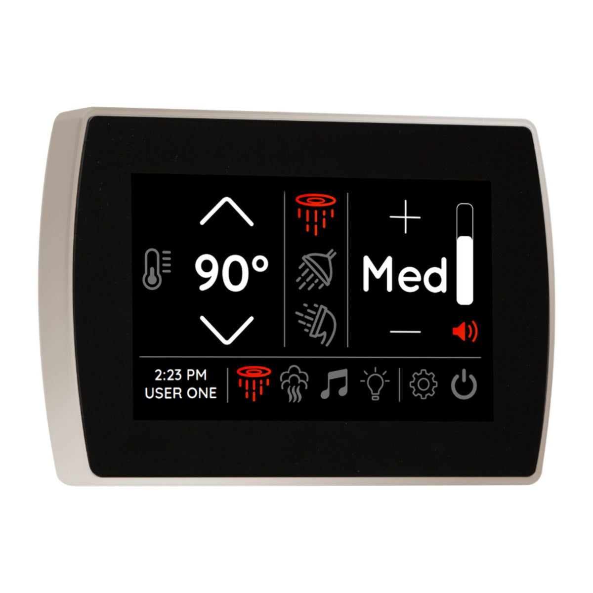 Thermasol STCM Contemporary Flushmount 5" Touchscreen Steam Shower Control