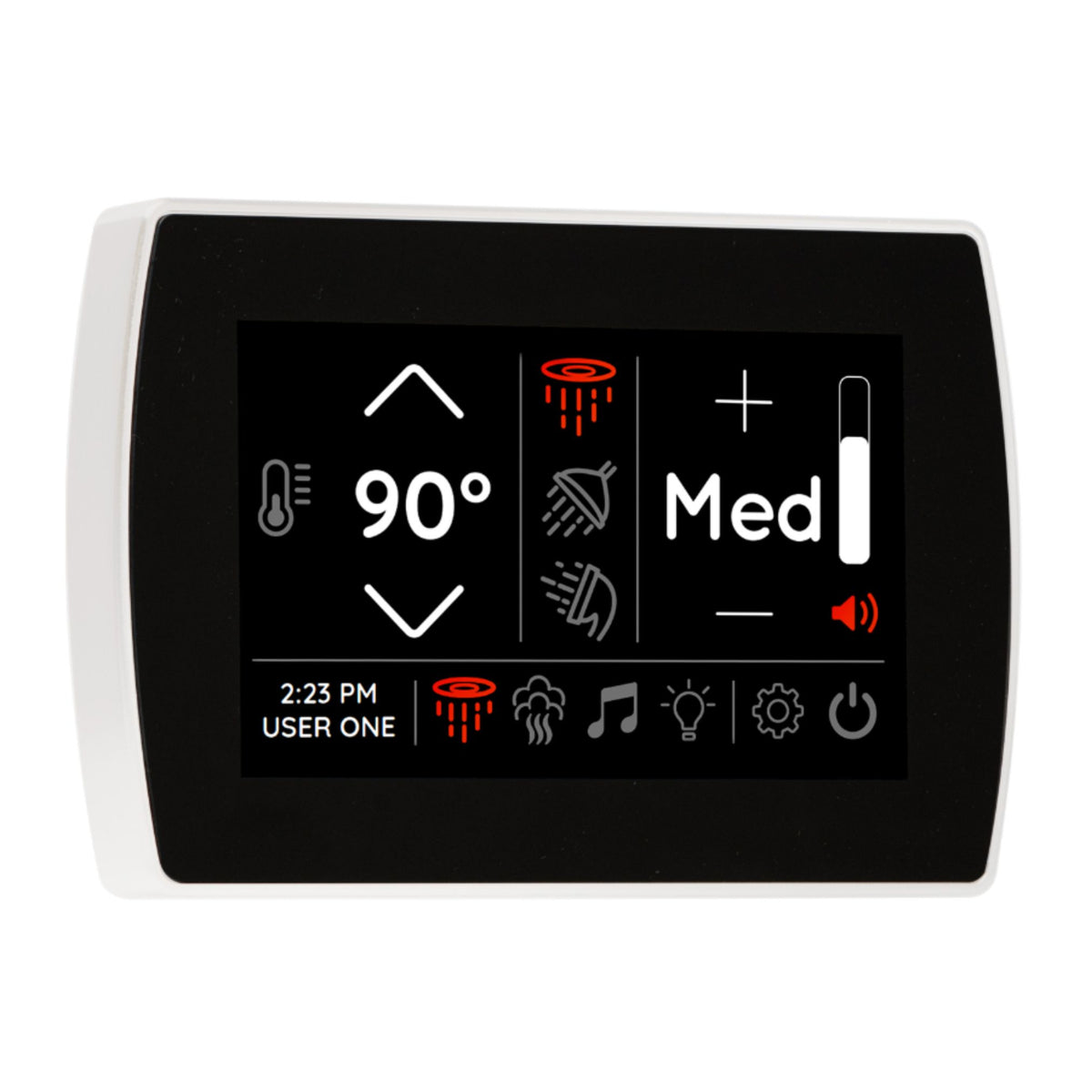 Thermasol STCM Contemporary Flushmount 5" Touchscreen Steam Shower Control