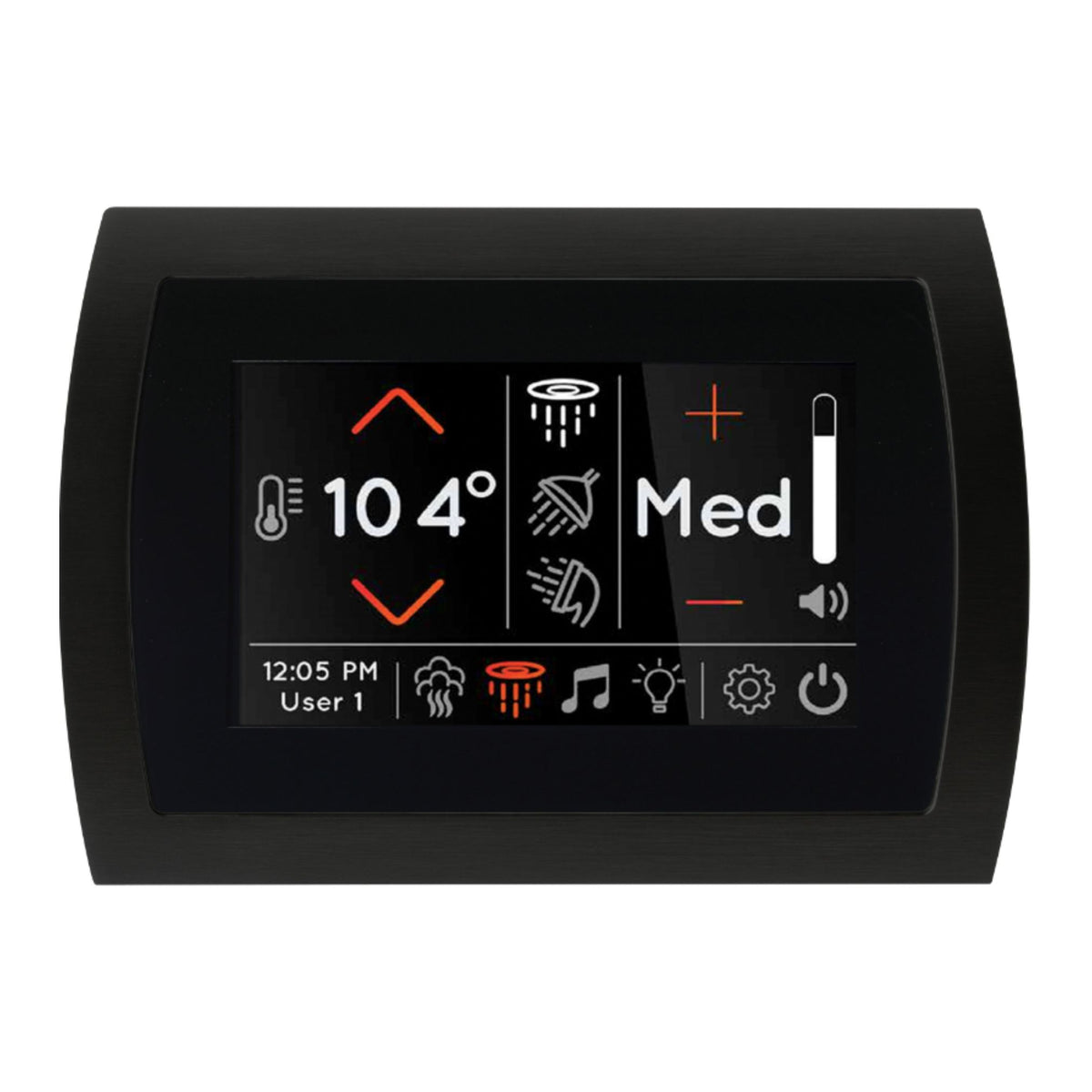 ThermaSol STC SignaTouch Modern Recessed 5" Smart Touchscreen Steam Shower Control