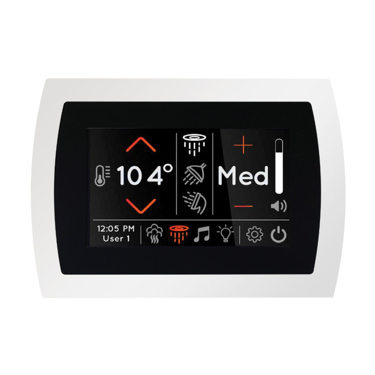 ThermaSol STC SignaTouch Modern Recessed 5" Smart Touchscreen Steam Shower Control