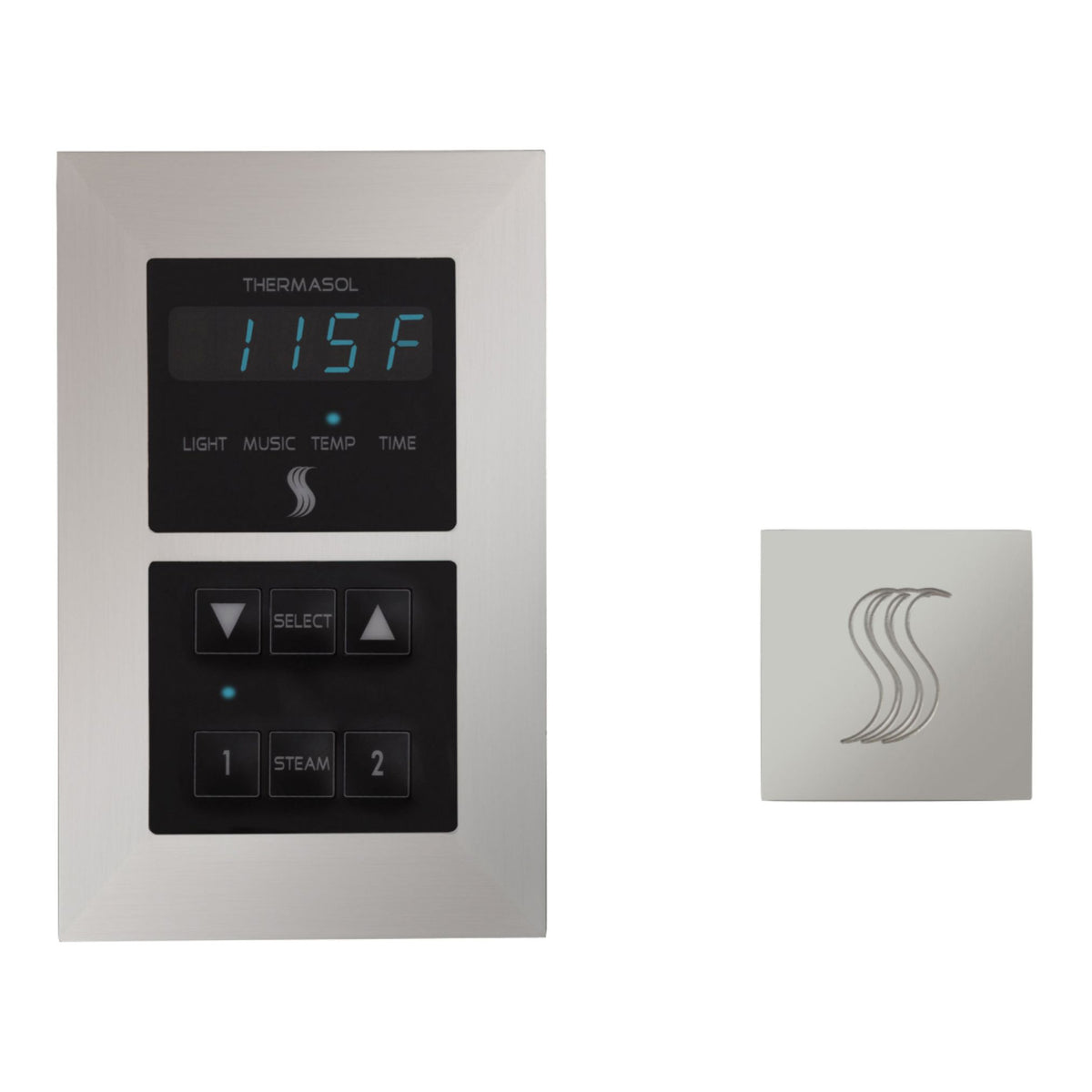 ThermaSol Signature Series Control and Square Steam Head Kit SEMR-SVSQ