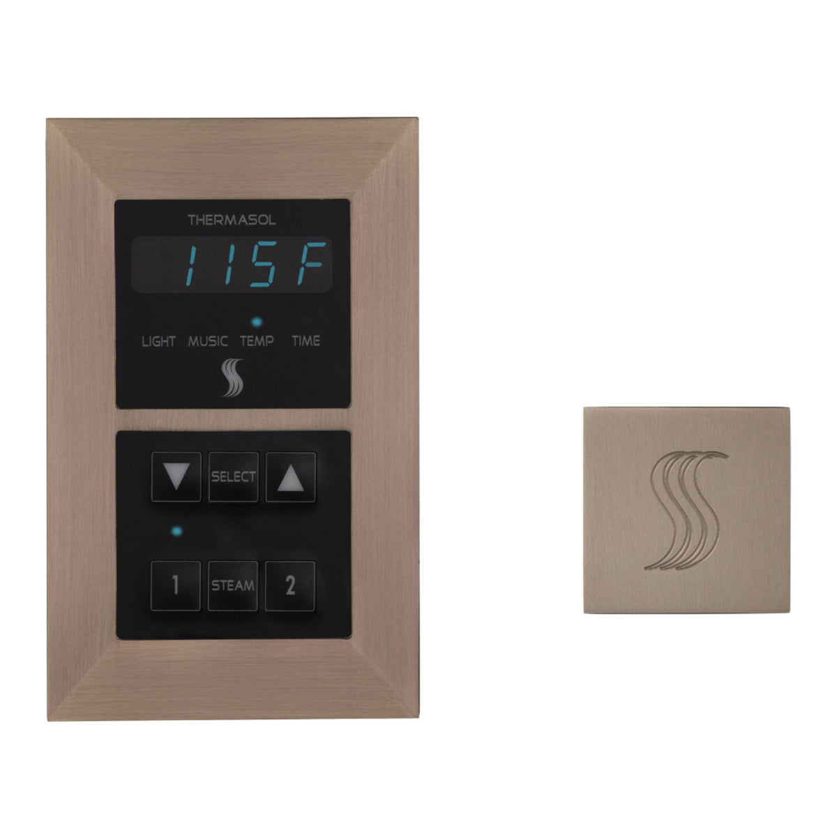 ThermaSol Signature Series Control and Square Steam Head Kit SEMR-SVSQ