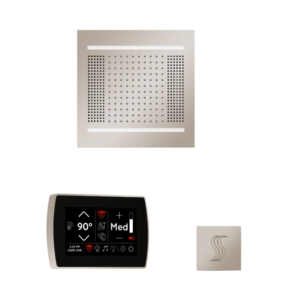ThermaSol The wellness Hydrovive14 Steam Package with SignaTouch Square WH14STPSS