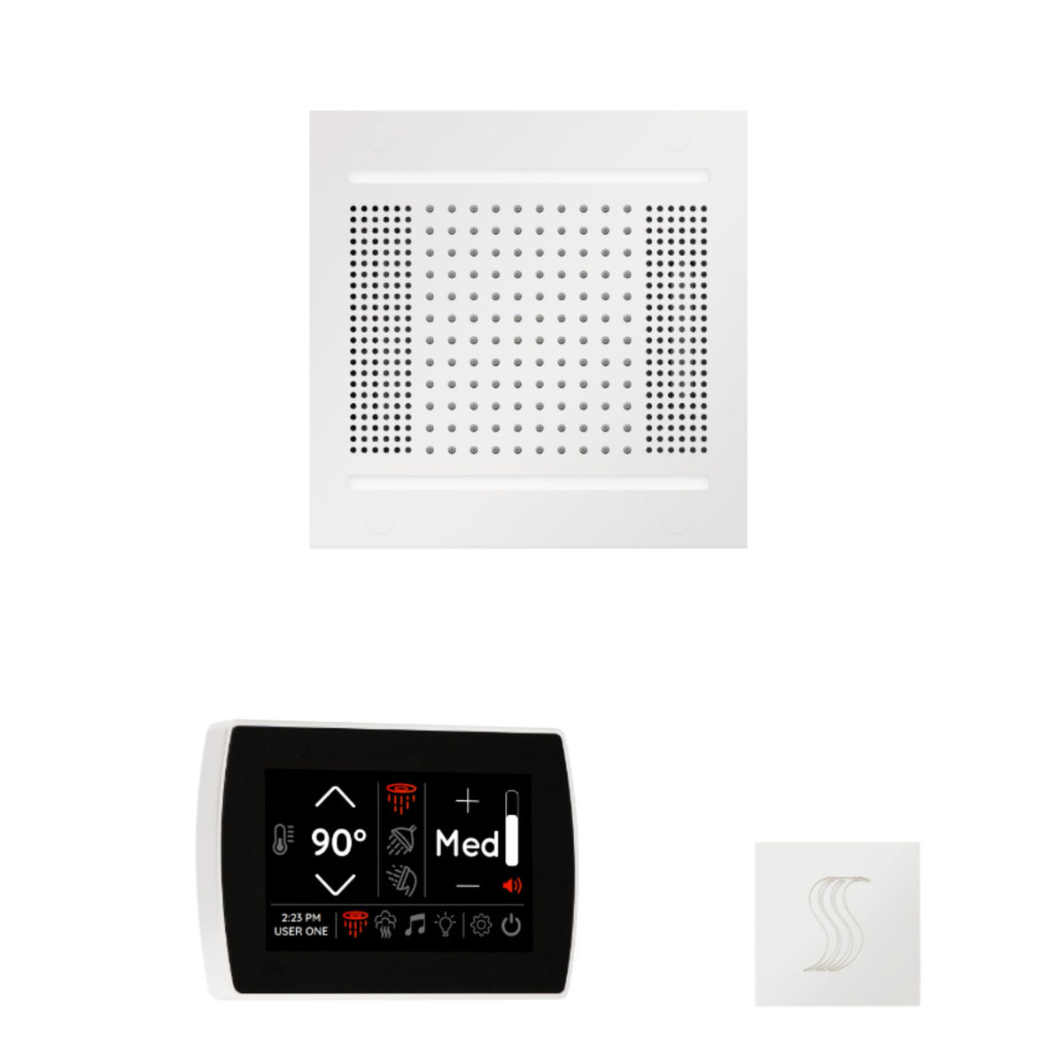ThermaSol The wellness Hydrovive14 Steam Package with SignaTouch Square WH14STPSS