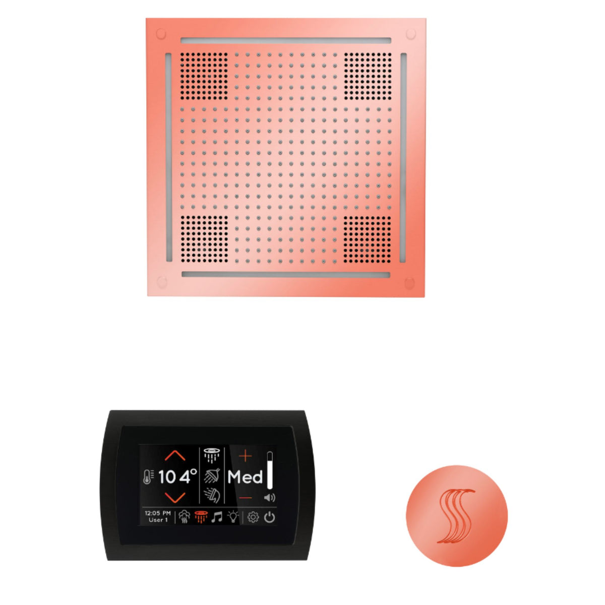 ThermaSol The wellness Hydrovive Steam Package with SignaTouch Round WHSTPSR