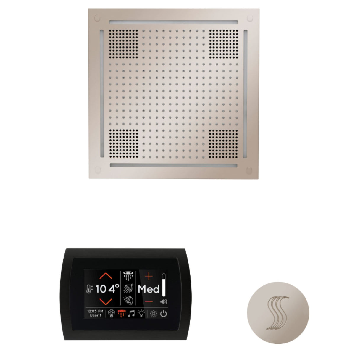 ThermaSol The wellness Hydrovive Steam Package with SignaTouch Round WHSTPSR