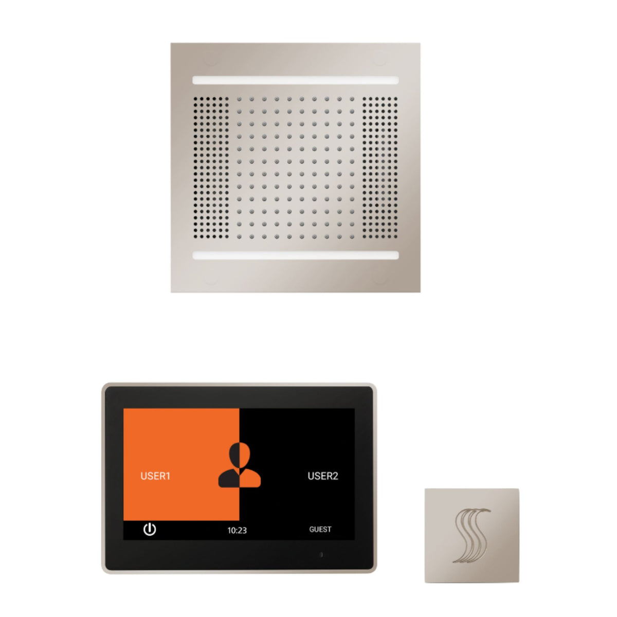 ThermaSol Wellness Hydrovive14 Steam Package with 10" ThermaTouch Square WH14STP10S