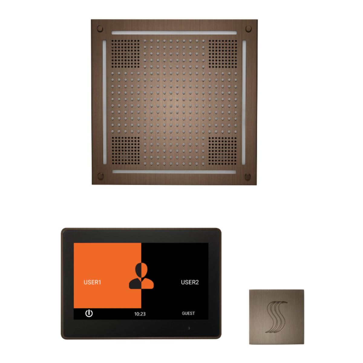 ThermaSol Wellness Hydrovive Steam Package with 10" ThermaTouch Square WHSTP10S