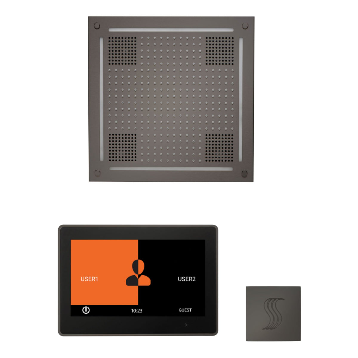 ThermaSol Wellness Hydrovive Steam Package with 10" ThermaTouch Square WHSTP10S