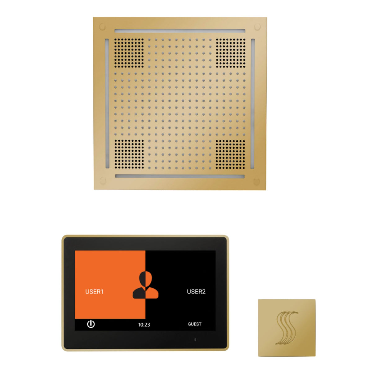 ThermaSol Wellness Hydrovive Steam Package with 10" ThermaTouch Square WHSTP10S