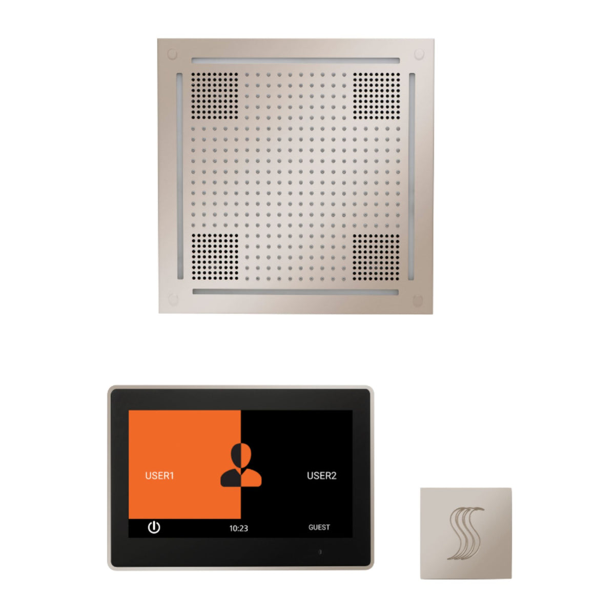 ThermaSol Wellness Hydrovive Steam Package with 10" ThermaTouch Square WHSTP10S