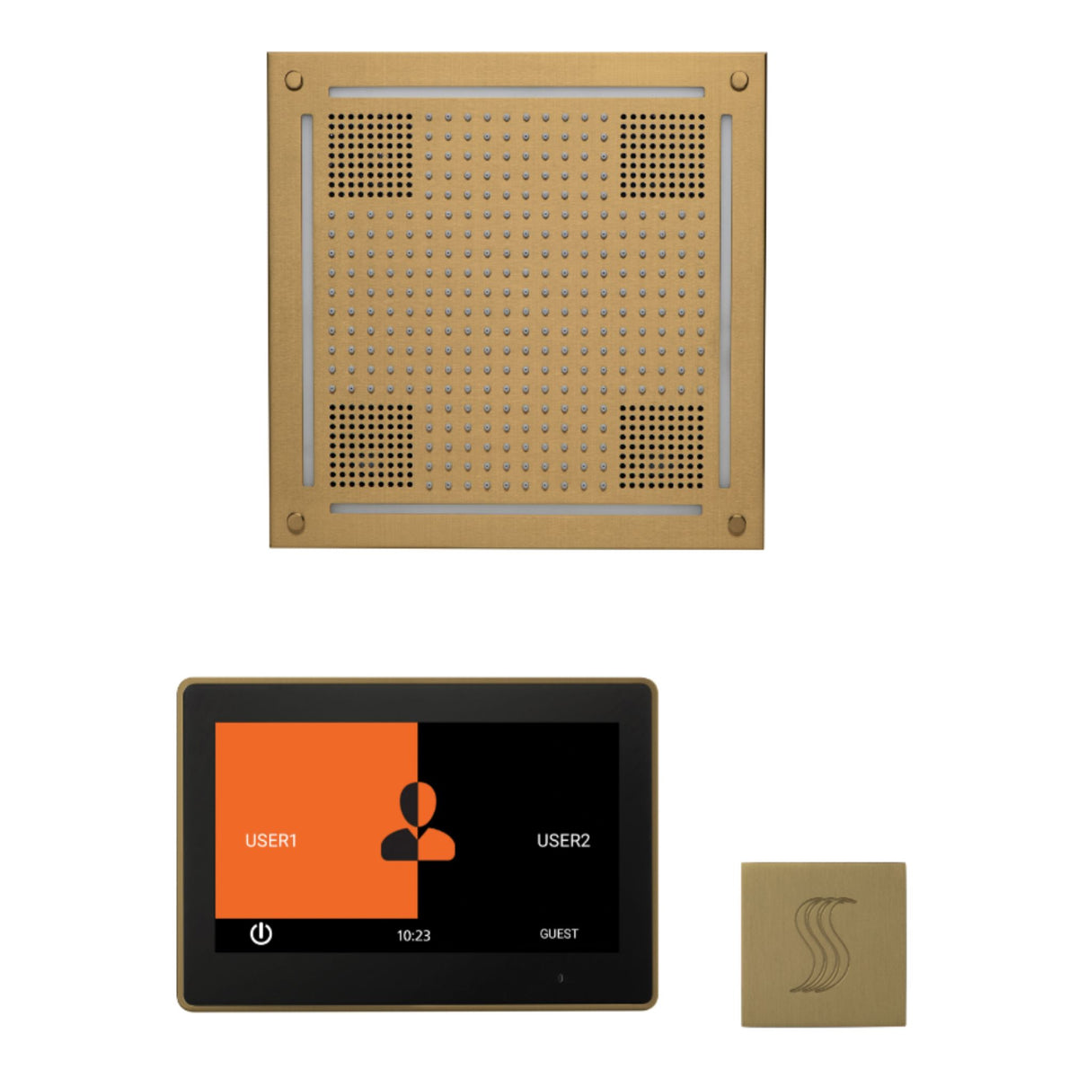 ThermaSol Wellness Hydrovive Steam Package with 10" ThermaTouch Square WHSTP10S