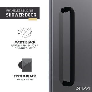 Anzzi Raymore Series 60 in. x 62 in. Frameless Sliding Tub Door SD-AZ8080-01