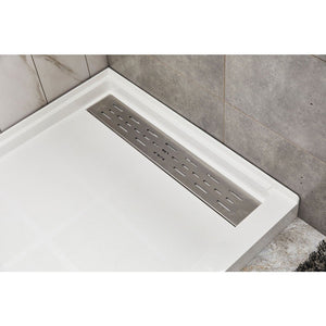 Avora Bath Subway Tile LimeStone Acrylic Alcove Shower System 60"W x 34"D x 96"H 6034RTAV6036LSSWS