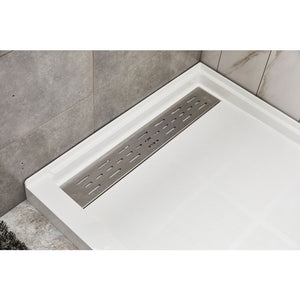 Avora Bath 11x20 Tile SandStone Acrylic Alcove Shower System 60"W x 36"D x 96"H 6036LTAV60361120TSSSWS