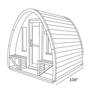 True North Saunas Large Pod Outdoor Sauna TNSLPS