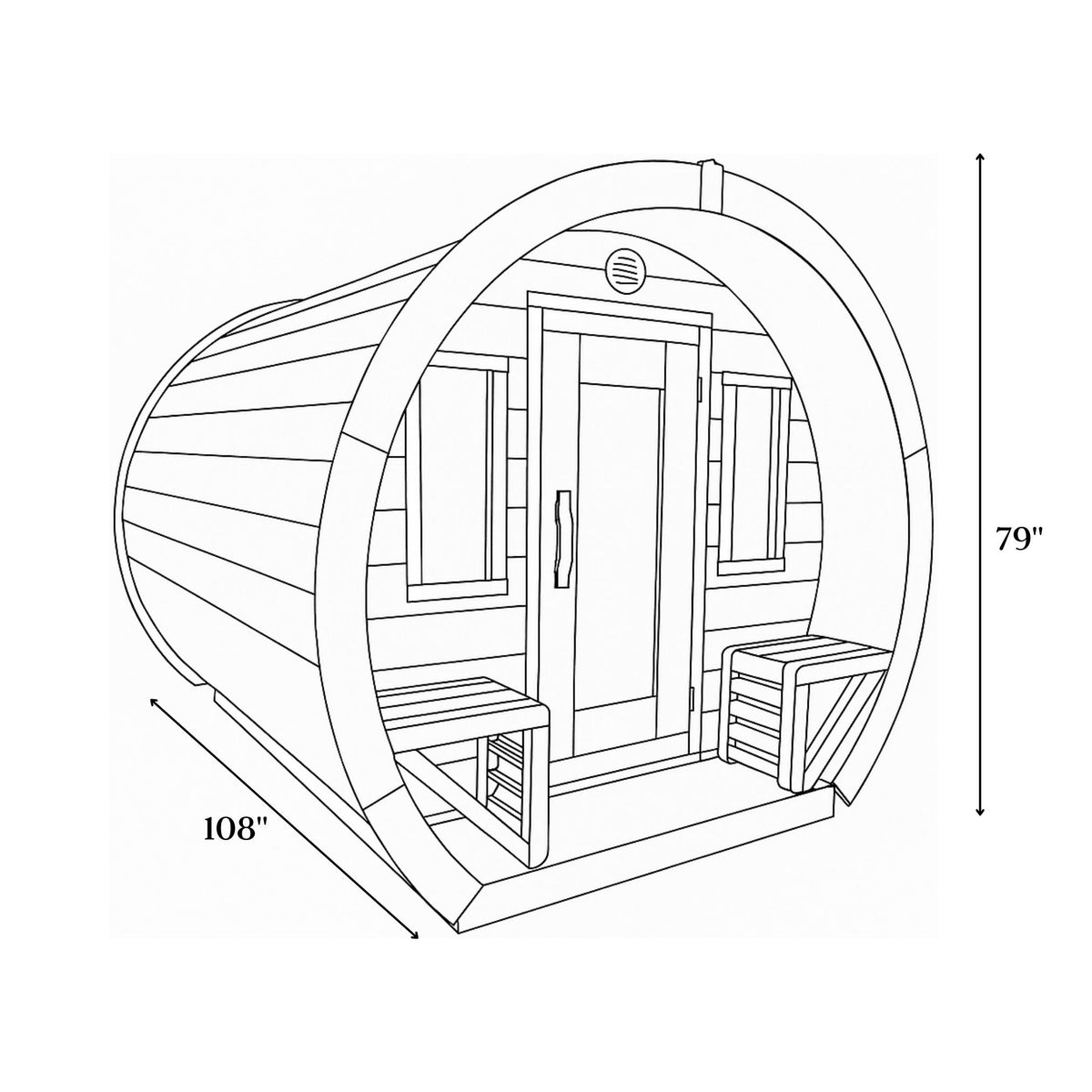 True North Saunas Schooner Outdoor Sauna TNSSS