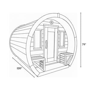 True North Saunas Schooner Outdoor Sauna TNSSS