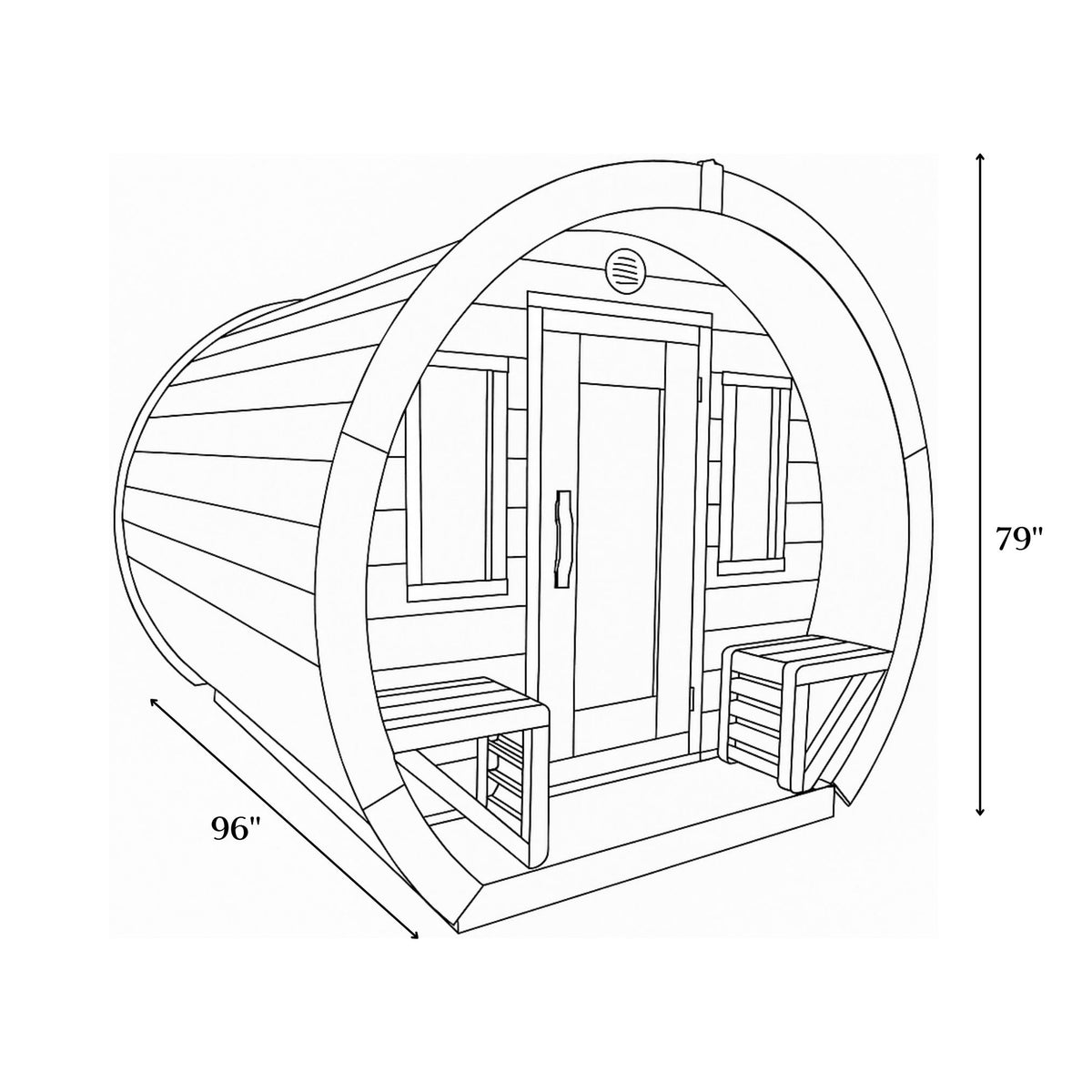 True North Saunas Schooner Outdoor Sauna TNSSS