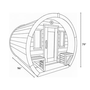 True North Saunas Schooner Outdoor Sauna TNSSS