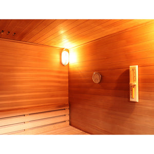 SunRay Cayman 4-Person Outdoor Traditional Sauna Double Bench with 6kW Harvia Heater 400D7