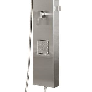 PULSE ShowerSpas Matte Brushed Stainless Steel Shower Panel - Waimea ShowerSpa 1034