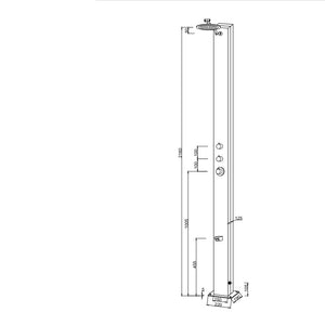 Wayime 85" Free-Standing Brushed Stainless Steel&Aluminum Tank Composed Outdoor Solar Shower(Only Available for USA) CB-009